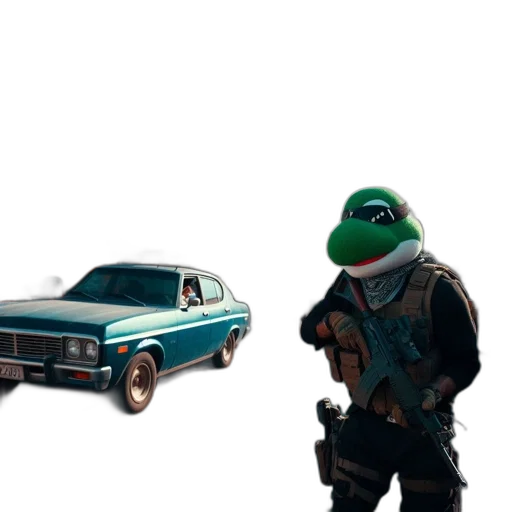 car, weapon, animal, creature transparent PNG cut-out