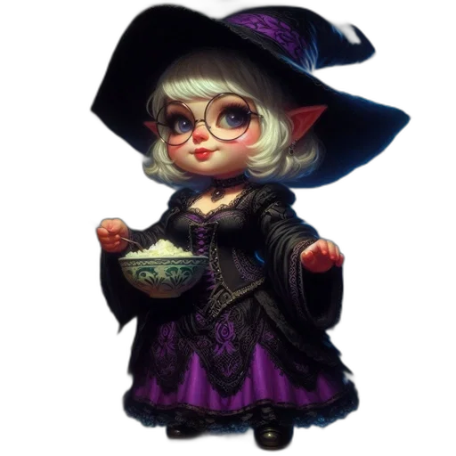 food, staff, dress, hat transparent PNG cut-out
