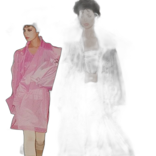 dress, concept art, 3d render, vaporwave transparent PNG cut-out