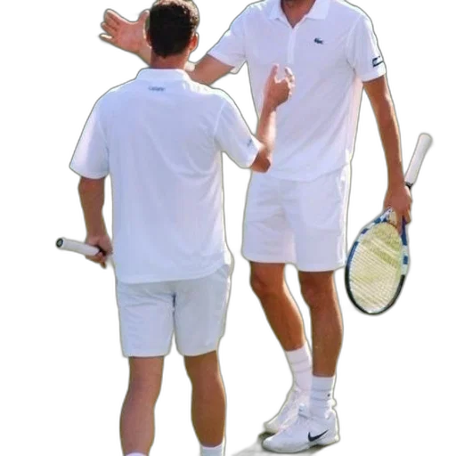 staff, two, tennis, players transparent PNG cut-out