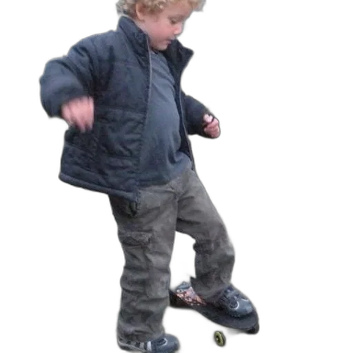 shoes, staff, jacket, photorealistic transparent PNG cut-out
