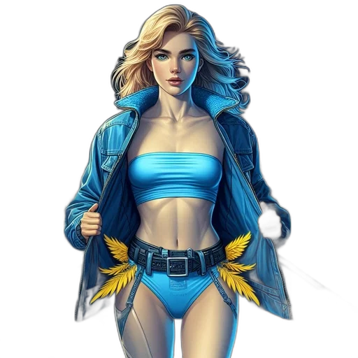 jacket, concept art, comic book art, fantasy art transparent PNG cut-out