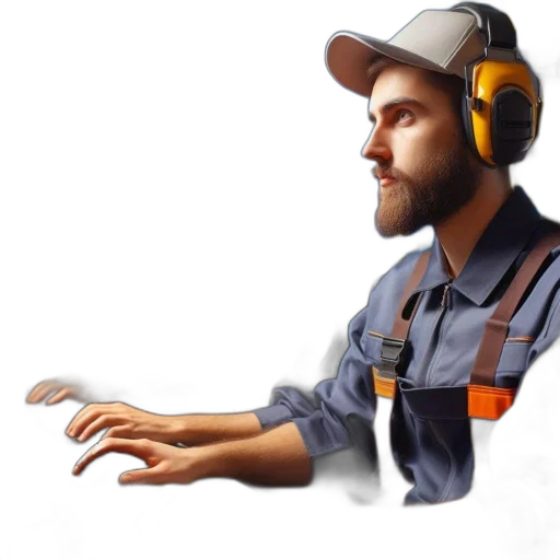 staff, face, robot, jacket transparent PNG cut-out