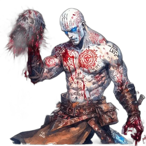 concept art, fantasy art, comic book art, watercolor transparent PNG cut-out