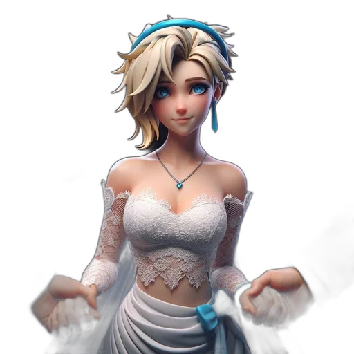 dress, staff, jewelry, crown transparent PNG cut-out