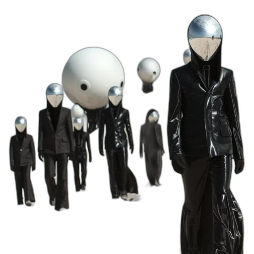 mask, jacket, robot, staff transparent PNG cut-out