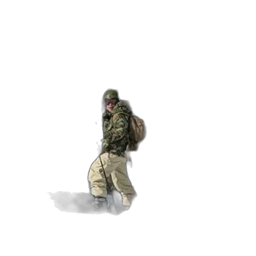 jacket, weapon, staff, creature transparent PNG cut-out