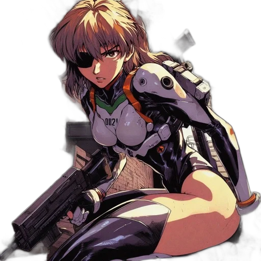 weapon, robot, jacket, cyberpunk transparent PNG cut-out