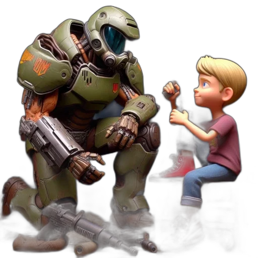 robot, concept art, 3d render, fantasy art transparent PNG cut-out