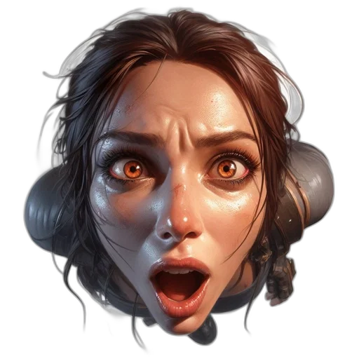 face, mask, staff, creature transparent PNG cut-out
