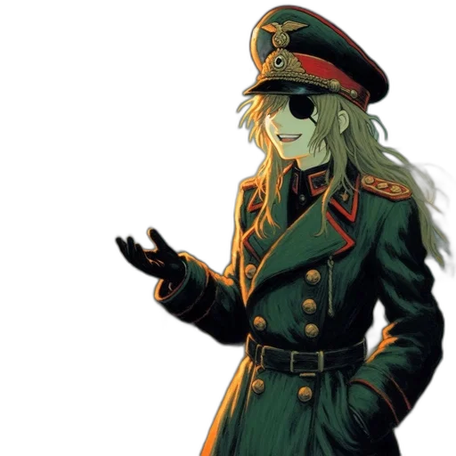 hat, staff, jacket, weapon transparent PNG cut-out