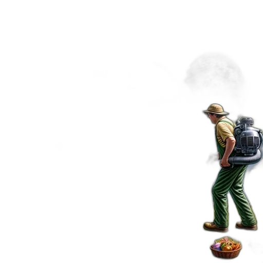 robot, staff, concept art, pixel art transparent PNG cut-out
