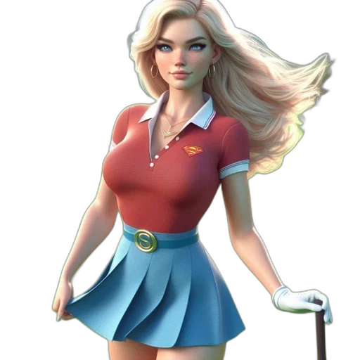 dress, staff, 3d render, fantasy art transparent PNG cut-out