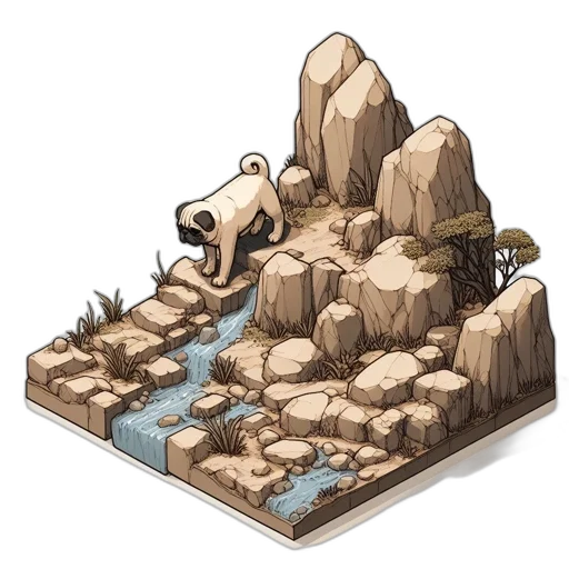 building, weapon, concept art, pixel art transparent PNG cut-out