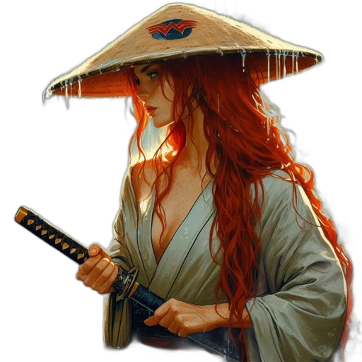 umbrella, staff, hat, weapon transparent PNG cut-out