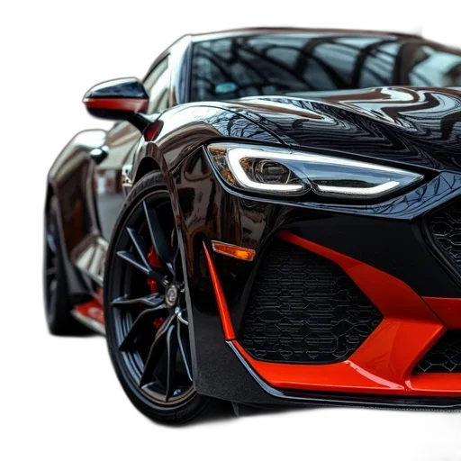 car, weapon, 3d render, photorealistic transparent PNG cut-out