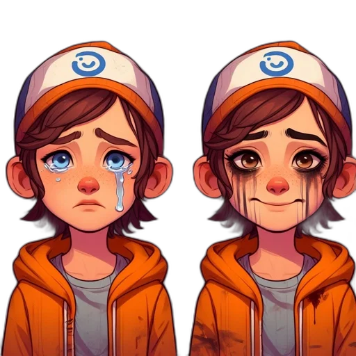 face, concept art, pixel art, comic book art transparent PNG cut-out