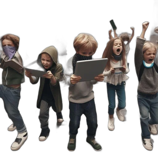 3d render, concept art, children, use transparent PNG cut-out