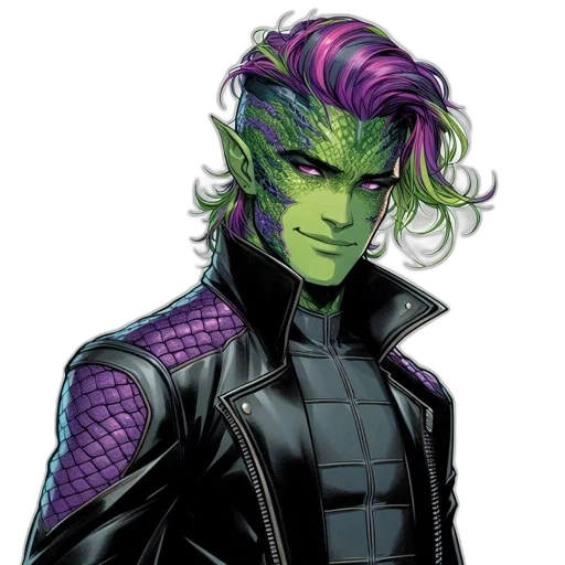 mask, jacket, hair, comic book art transparent PNG cut-out