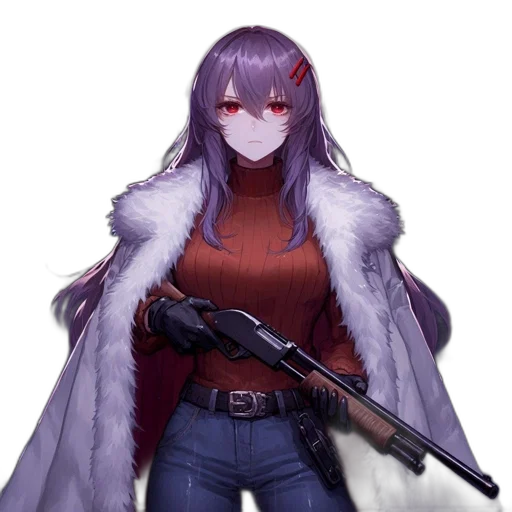 weapon, animal, jacket, staff transparent PNG cut-out