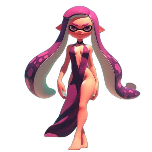 dress, hair, weapon, creature transparent PNG cut-out