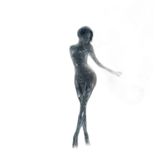 dress, robot, creature, hair transparent PNG cut-out