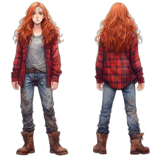 jacket, hair, concept art, comic book art transparent PNG cut-out