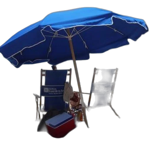umbrella, furniture, staff, blue transparent PNG cut-out