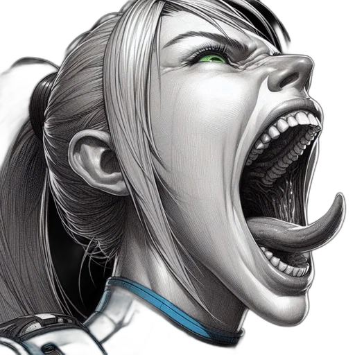 face, mask, creature, photorealistic transparent PNG cut-out