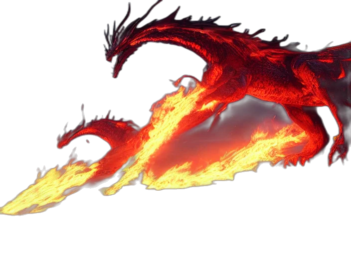 dragon, staff, animal, weapon transparent PNG cut-out