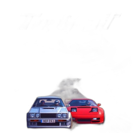 car, concept art, photorealistic, pixel art transparent PNG cut-out