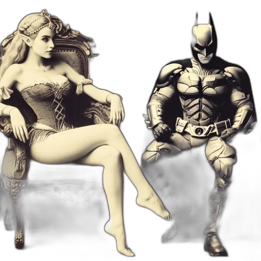 comic book art, concept art, fantasy art, 3d render transparent PNG cut-out