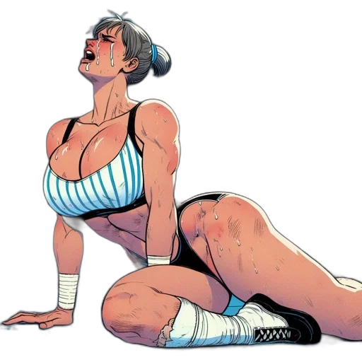 comic book art, concept art, cyberpunk, cartoon transparent PNG cut-out