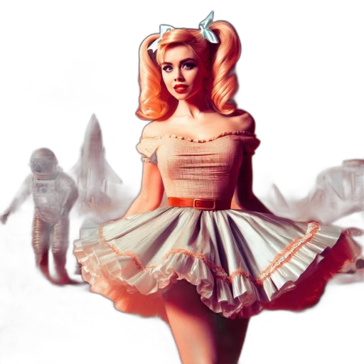 dress, fantasy art, concept art, comic book art transparent PNG cut-out