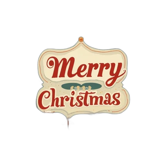 christmas, cards, retro, elements transparent PNG cut-out