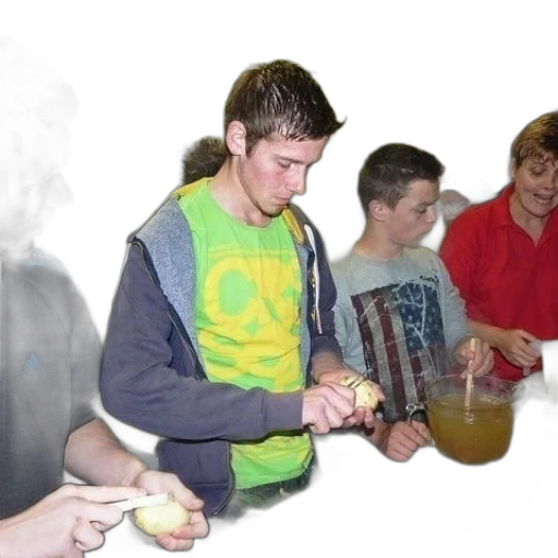 staff, food, jacket, fire transparent PNG cut-out