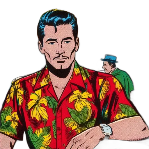 jacket, staff, cartoon, comic book art transparent PNG cut-out
