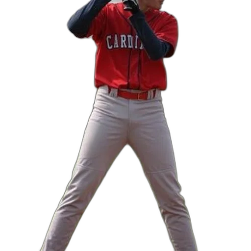 staff, baseball, player, red transparent PNG cut-out