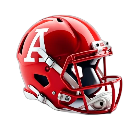 red, football, helmet, reflective transparent PNG cut-out