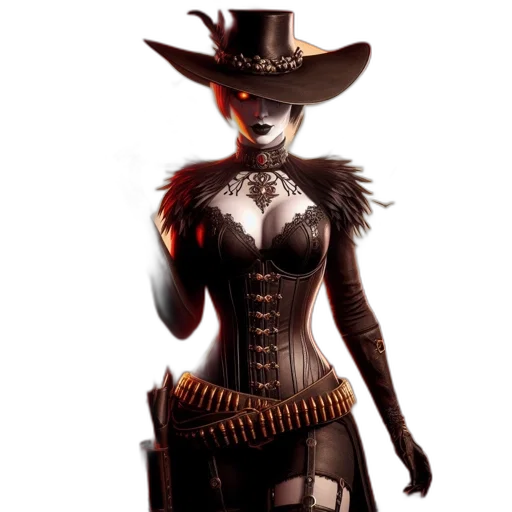 hat, dress, concept art, 3d render transparent PNG cut-out