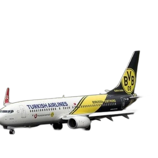 3d render, turkish, airlines, plane transparent PNG cut-out