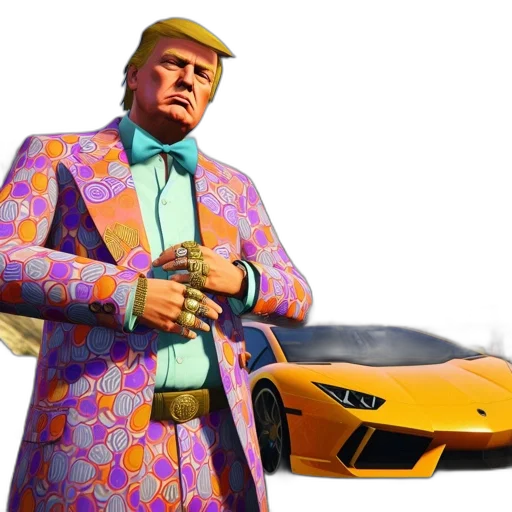 car, weapon, jacket, 3d render transparent PNG cut-out