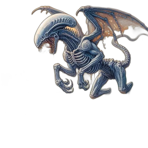 dragon, creature, staff, animal transparent PNG cut-out
