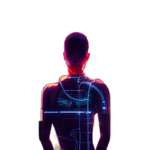 robot, jacket, dress, staff transparent PNG cut-out