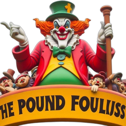 food, vivid, oversized, clown transparent PNG cut-out