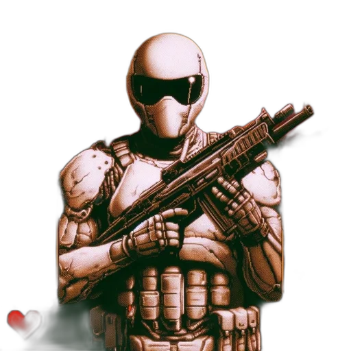 robot, weapon, concept art, pixel art transparent PNG cut-out