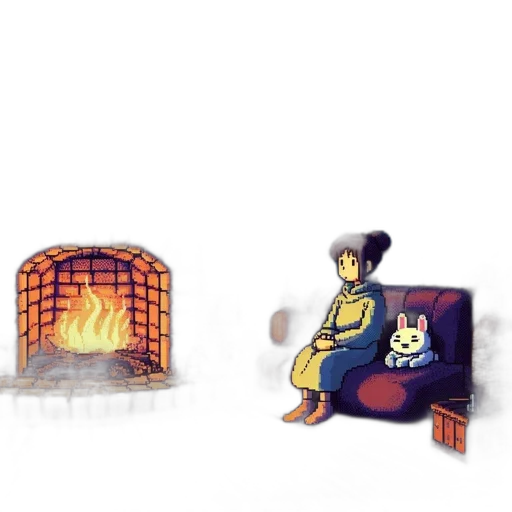 furniture, pixel art, concept art, 3d render transparent PNG cut-out