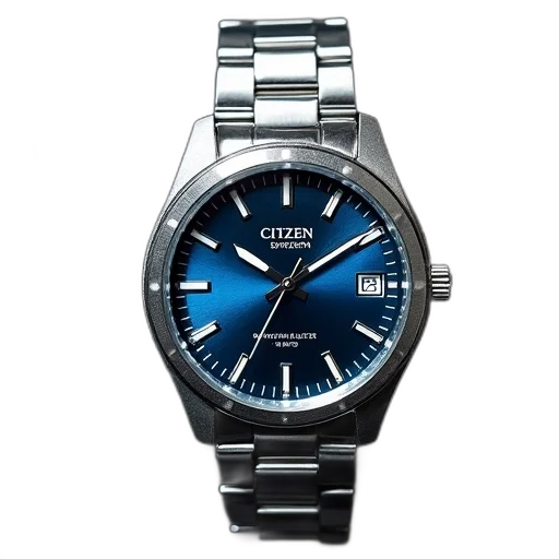 jewelry, citizen, mens, blue transparent PNG cut-out