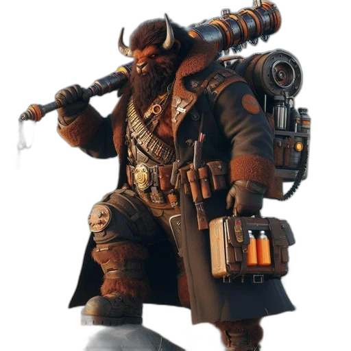 weapon, staff, robot, animal transparent PNG cut-out