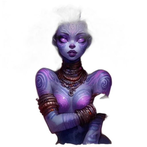 staff, face, creature, jewelry transparent PNG cut-out